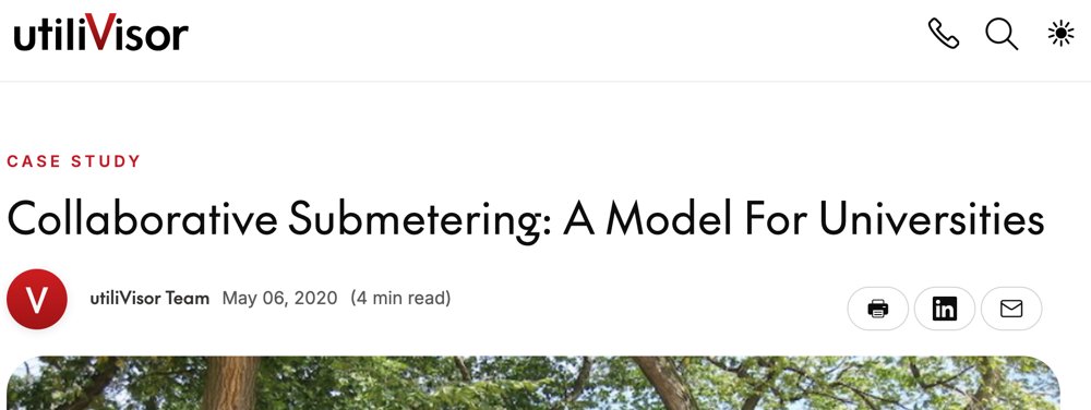 UtiliVisor case study: Collaborative Submetering, A Model for Universities
